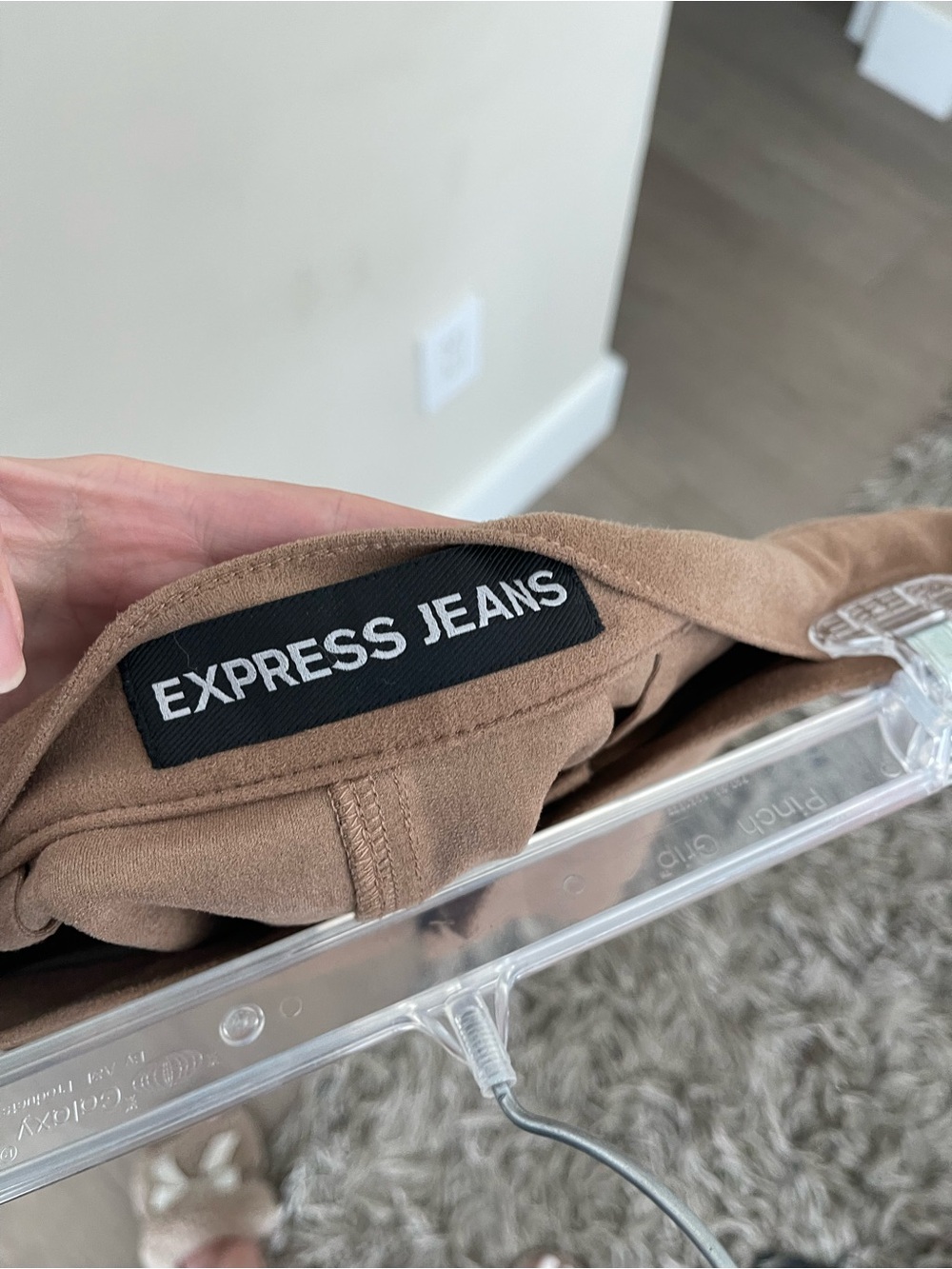 Express Tan Button-Front Mini Skirt - Picture 3 of 4